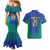 Brazil Canarinho Custom Couples Matching Mermaid Dress and Hawaiian Shirt Macaw Mascot with Brazil Flag Colors
