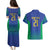 Brazil Canarinho Custom Couples Matching Puletasi and Hawaiian Shirt Macaw Mascot with Brazil Flag Colors