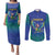 Brazil Canarinho Custom Couples Matching Puletasi and Long Sleeve Button Shirt Macaw Mascot with Brazil Flag Colors