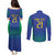 Brazil Canarinho Custom Couples Matching Puletasi and Long Sleeve Button Shirt Macaw Mascot with Brazil Flag Colors