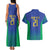 Brazil Canarinho Custom Couples Matching Tank Maxi Dress and Hawaiian Shirt Macaw Mascot with Brazil Flag Colors