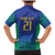 Brazil Canarinho Custom Family Matching Mermaid Dress and Hawaiian Shirt Macaw Mascot with Brazil Flag Colors
