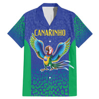 Brazil Canarinho Custom Family Matching Mermaid Dress and Hawaiian Shirt Macaw Mascot with Brazil Flag Colors