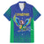 Brazil Canarinho Custom Family Matching Mermaid Dress and Hawaiian Shirt Macaw Mascot with Brazil Flag Colors
