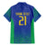 Brazil Canarinho Custom Family Matching Mermaid Dress and Hawaiian Shirt Macaw Mascot with Brazil Flag Colors