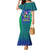 Brazil Canarinho Custom Family Matching Mermaid Dress and Hawaiian Shirt Macaw Mascot with Brazil Flag Colors