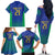 Brazil Canarinho Custom Family Matching Off The Shoulder Long Sleeve Dress and Hawaiian Shirt Macaw Mascot with Brazil Flag Colors