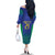 Brazil Canarinho Custom Family Matching Off The Shoulder Long Sleeve Dress and Hawaiian Shirt Macaw Mascot with Brazil Flag Colors