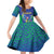 Brazil Canarinho Custom Family Matching Off Shoulder Short Dress and Hawaiian Shirt Macaw Mascot with Brazil Flag Colors
