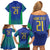 Brazil Canarinho Custom Family Matching Off Shoulder Short Dress and Hawaiian Shirt Macaw Mascot with Brazil Flag Colors