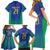 Brazil Canarinho Custom Family Matching Short Sleeve Bodycon Dress and Hawaiian Shirt Macaw Mascot with Brazil Flag Colors