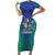 Brazil Canarinho Custom Family Matching Short Sleeve Bodycon Dress and Hawaiian Shirt Macaw Mascot with Brazil Flag Colors