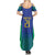 Brazil Canarinho Custom Family Matching Summer Maxi Dress and Hawaiian Shirt Macaw Mascot with Brazil Flag Colors