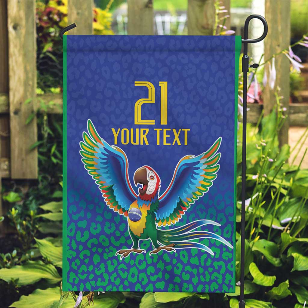 Brazil Canarinho Custom Garden Flag Macaw Mascot with Brazil Flag Colors