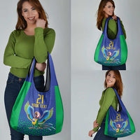 Brazil Canarinho Custom Grocery Bag Macaw Mascot with Brazil Flag Colors