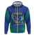 Brazil Canarinho Custom Hoodie Macaw Mascot with Brazil Flag Colors