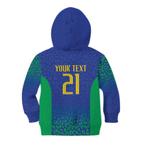Brazil Canarinho Custom Kid Hoodie Macaw Mascot with Brazil Flag Colors