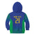 Brazil Canarinho Custom Kid Hoodie Macaw Mascot with Brazil Flag Colors