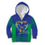 Brazil Canarinho Custom Kid Hoodie Macaw Mascot with Brazil Flag Colors