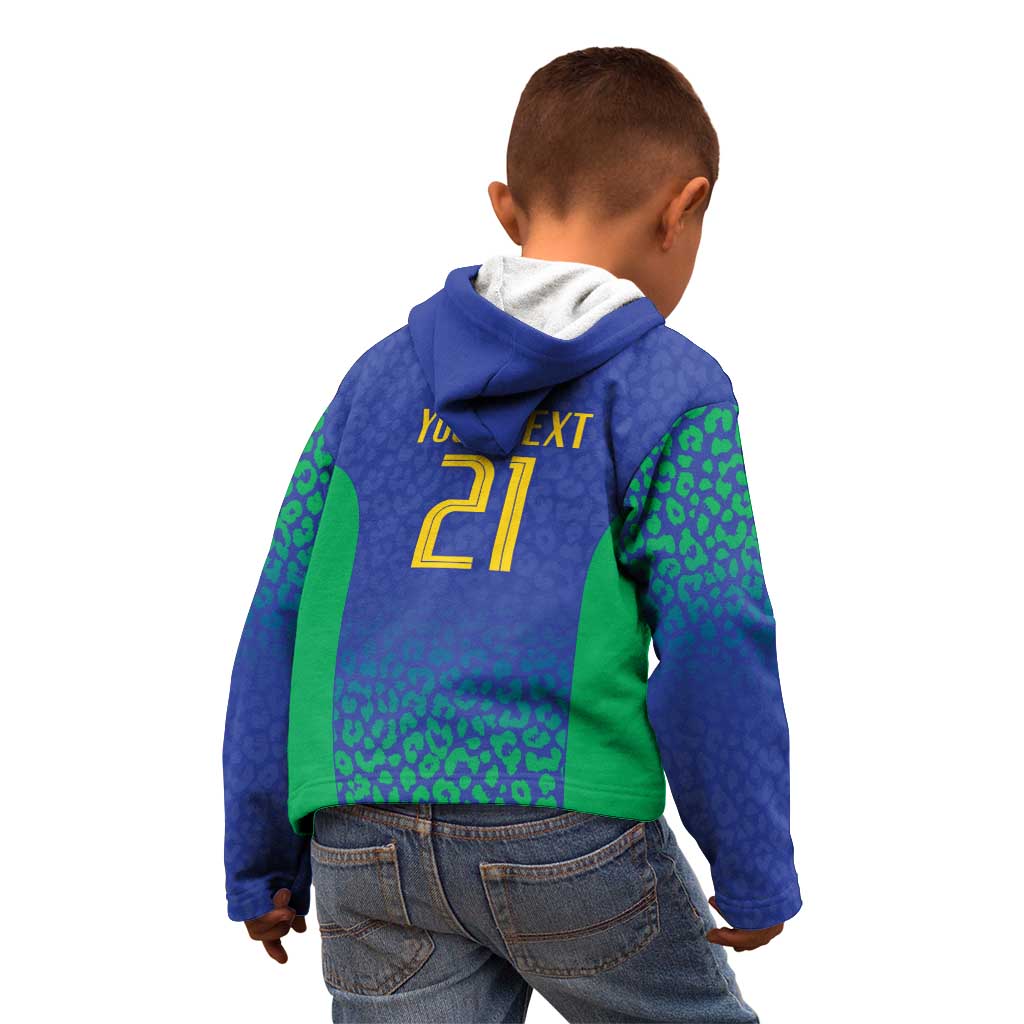 Brazil Canarinho Custom Kid Hoodie Macaw Mascot with Brazil Flag Colors
