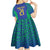 Brazil Canarinho Custom Kid Short Sleeve Dress Macaw Mascot with Brazil Flag Colors