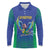 Brazil Canarinho Custom Long Sleeve Polo Shirt Macaw Mascot with Brazil Flag Colors