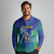 Brazil Canarinho Custom Long Sleeve Polo Shirt Macaw Mascot with Brazil Flag Colors