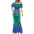 Brazil Canarinho Custom Mermaid Dress Macaw Mascot with Brazil Flag Colors