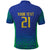 Brazil Canarinho Custom Polo Shirt Macaw Mascot with Brazil Flag Colors