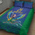 Brazil Canarinho Custom Quilt Bed Set Macaw Mascot with Brazil Flag Colors