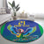 Brazil Canarinho Custom Round Carpet Macaw Mascot with Brazil Flag Colors