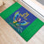 Brazil Canarinho Custom Rubber Doormat Macaw Mascot with Brazil Flag Colors