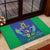 Brazil Canarinho Custom Rubber Doormat Macaw Mascot with Brazil Flag Colors