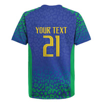 Brazil Canarinho Custom Rugby Jersey Macaw Mascot with Brazil Flag Colors