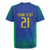 Brazil Canarinho Custom Rugby Jersey Macaw Mascot with Brazil Flag Colors