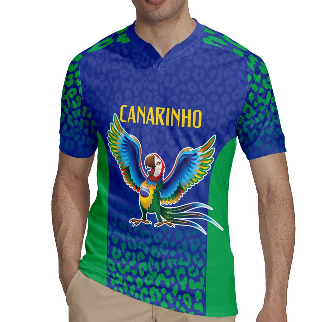 Brazil Canarinho Custom Rugby Jersey Macaw Mascot with Brazil Flag Colors
