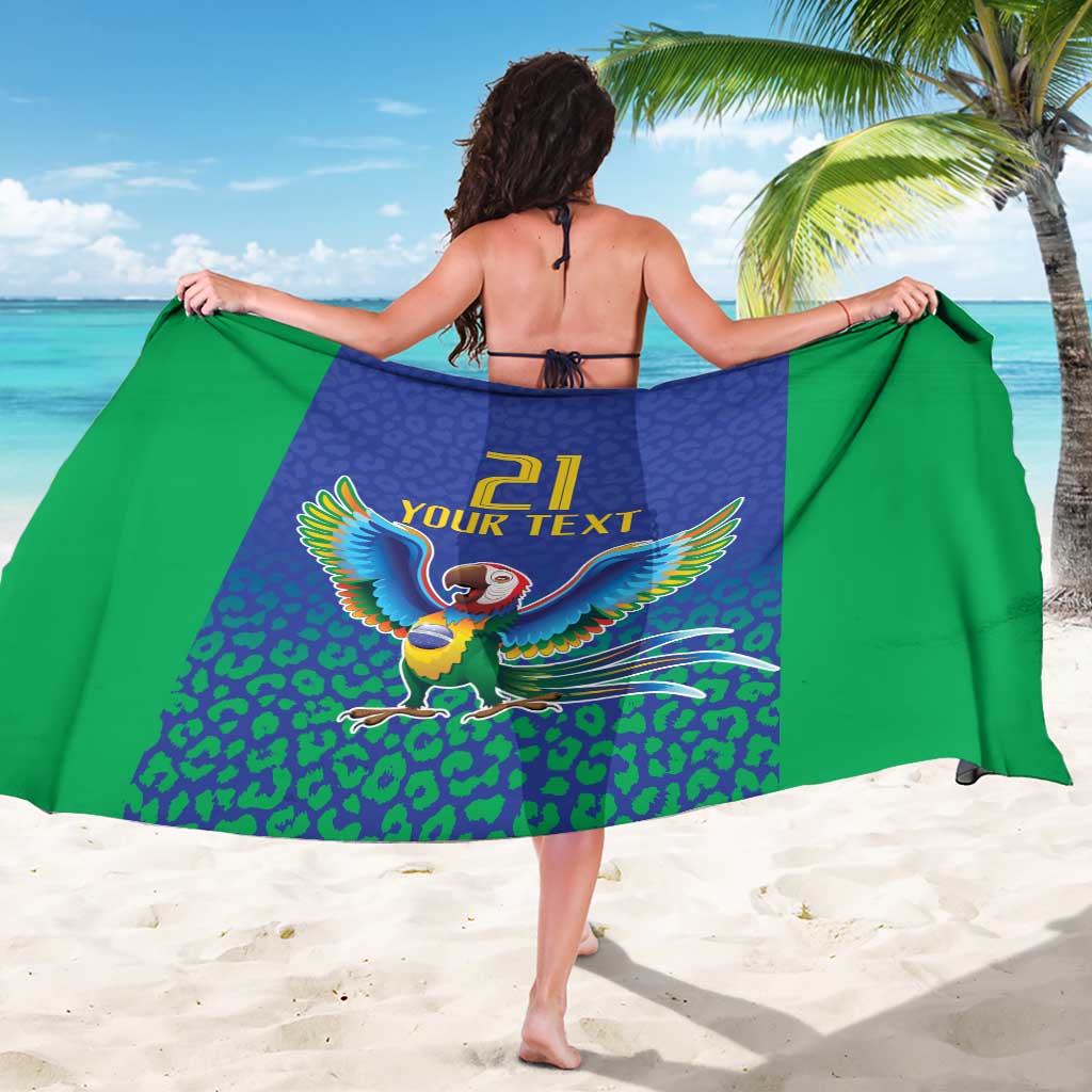 Brazil Canarinho Custom Sarong Macaw Mascot with Brazil Flag Colors