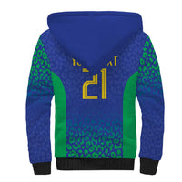 Brazil Canarinho Custom Sherpa Hoodie Macaw Mascot with Brazil Flag Colors