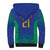 Brazil Canarinho Custom Sherpa Hoodie Macaw Mascot with Brazil Flag Colors