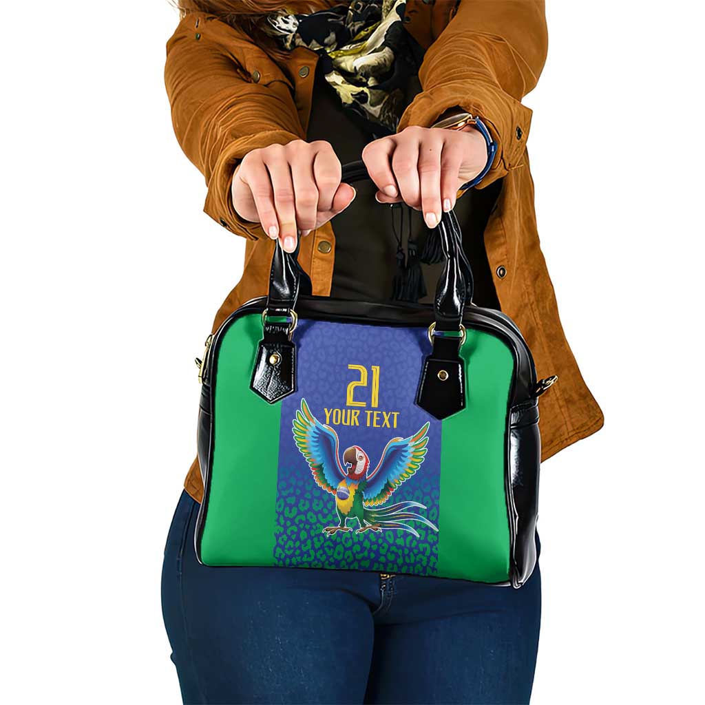Brazil Canarinho Custom Shoulder Handbag Macaw Mascot with Brazil Flag Colors