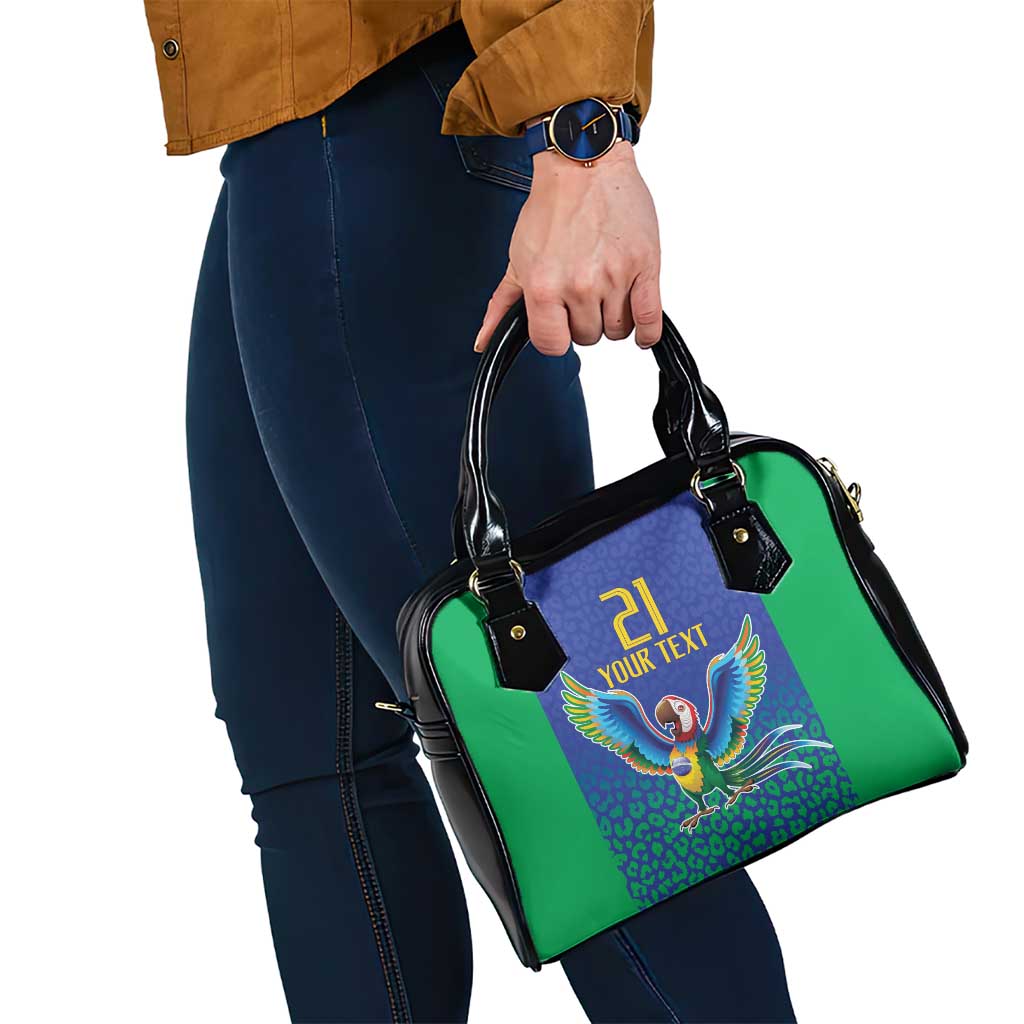 Brazil Canarinho Custom Shoulder Handbag Macaw Mascot with Brazil Flag Colors
