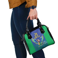 Brazil Canarinho Custom Shoulder Handbag Macaw Mascot with Brazil Flag Colors