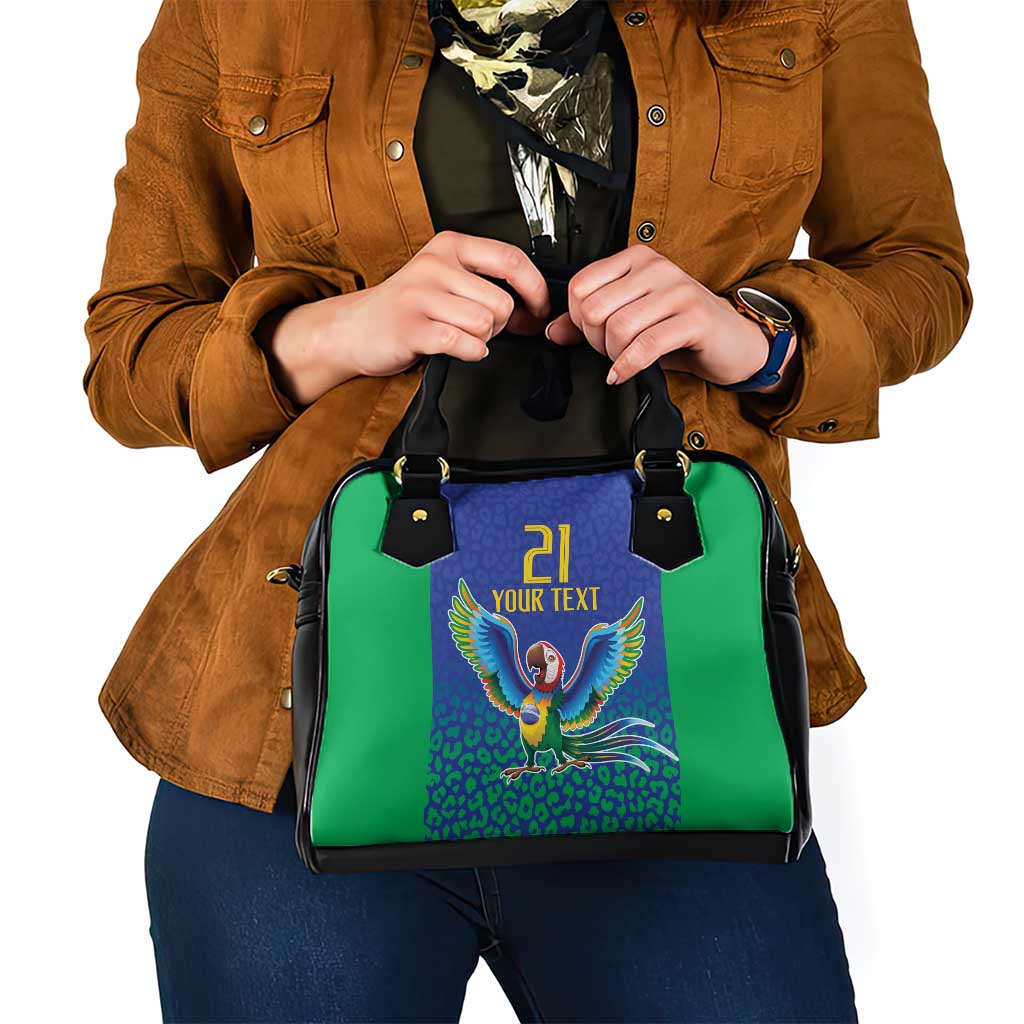 Brazil Canarinho Custom Shoulder Handbag Macaw Mascot with Brazil Flag Colors