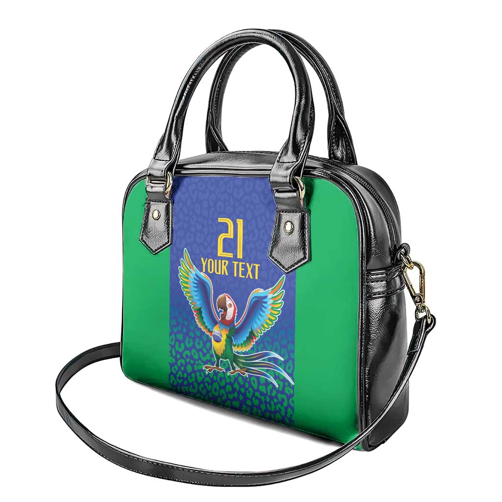 Brazil Canarinho Custom Shoulder Handbag Macaw Mascot with Brazil Flag Colors