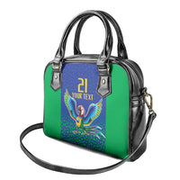 Brazil Canarinho Custom Shoulder Handbag Macaw Mascot with Brazil Flag Colors