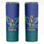 Brazil Canarinho Custom Skinny Tumbler Macaw Mascot with Brazil Flag Colors