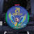 Brazil Canarinho Custom Spare Tire Cover Macaw Mascot with Brazil Flag Colors