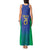 Brazil Canarinho Custom Tank Maxi Dress Macaw Mascot with Brazil Flag Colors