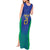 Brazil Canarinho Custom Tank Maxi Dress Macaw Mascot with Brazil Flag Colors