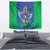 Brazil Canarinho Custom Tapestry Macaw Mascot with Brazil Flag Colors